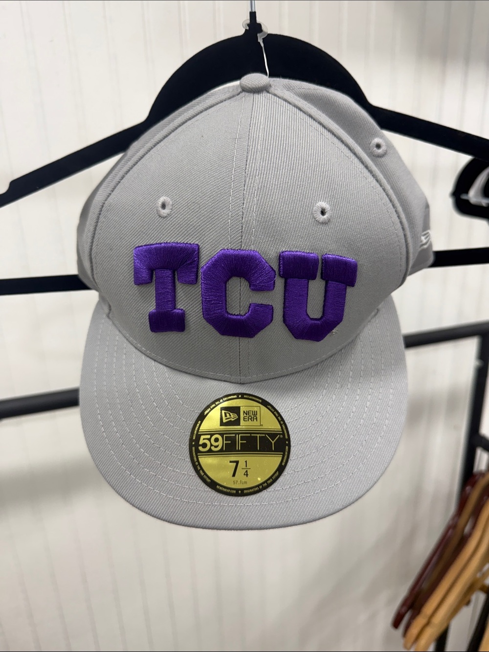 New Era Gray and Purple TCU Embroidered Fitted Cap